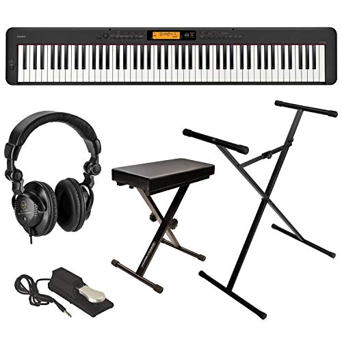 Casio CDP-S350 Piano numérique compact 88 touches (noir), Bundle avec